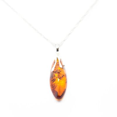 Small Amber Droplet Pendant