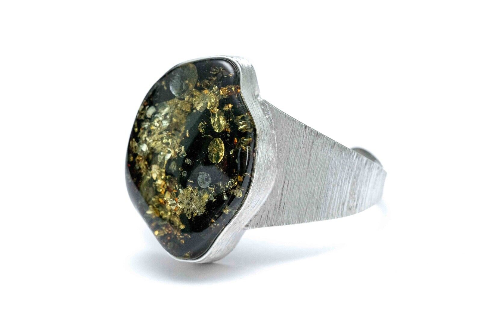 Polsino da braccio moderno ambra verde OOAK