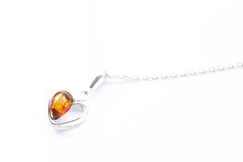 Pendentif Ambre Coeur Charm 6