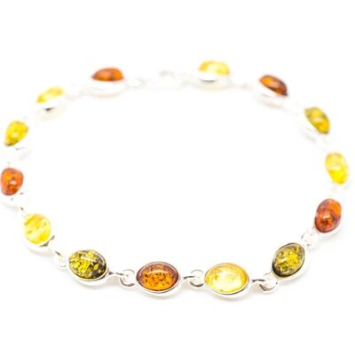 Multicolour Amber Link Bracelet