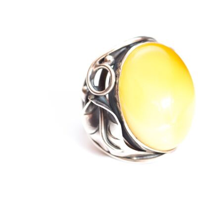 Antique Style Butterscotch Amber Ring