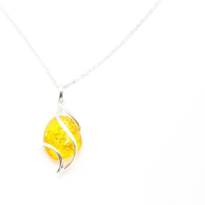 Swirl Citrus Amber Pendant