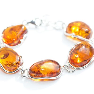 Large Amber Stone Bracelet