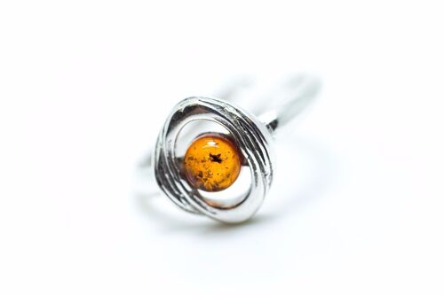 Minimalist Amber Stone Ring