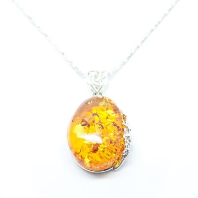 Golden Amber Stone Pendant