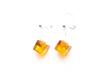 Boucles d'oreilles pendantes cubes 1