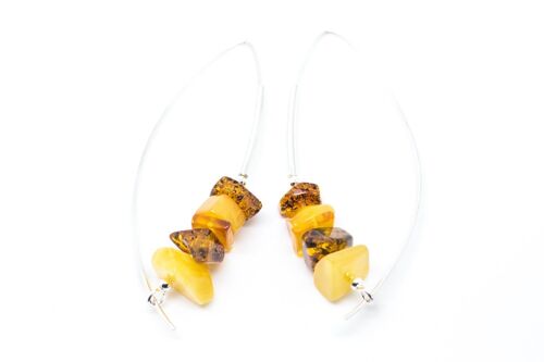 Butterscotch Amber Hoop Earrings