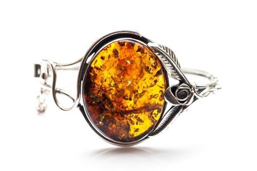 Round Amber Rose Bangle