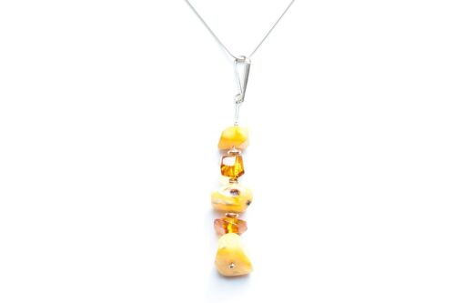 Hanging Raw Amber Pendant