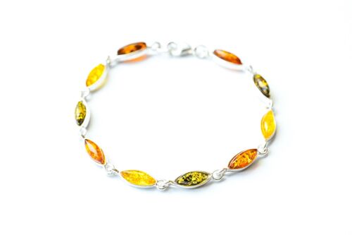 Multicolour Amber Link Bracelet