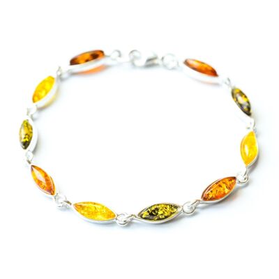 Multicolour Amber Link Bracelet