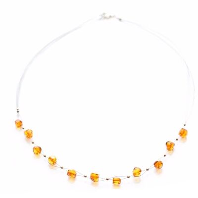 Collier de perles d'ambre élégant