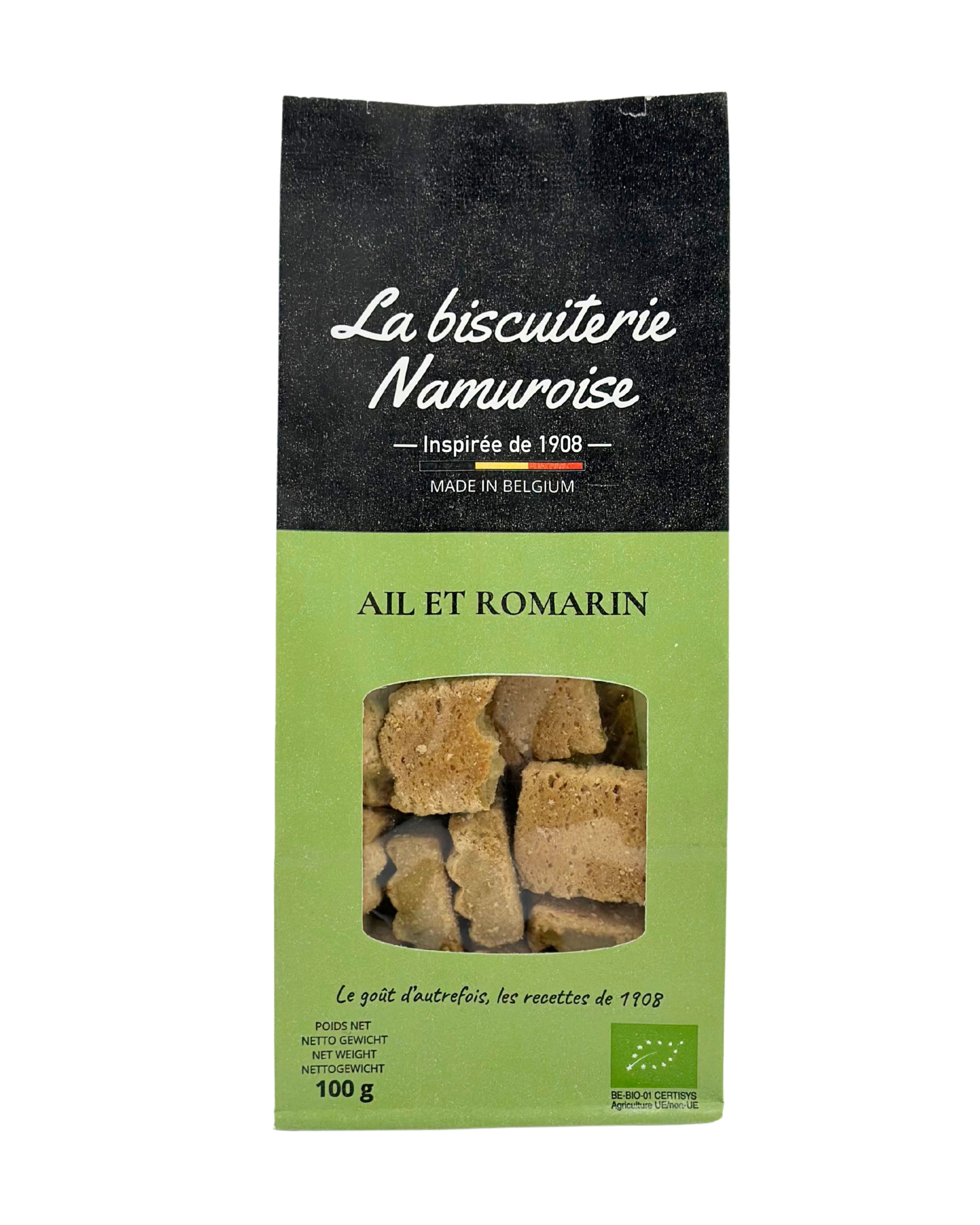 Biscuit - salty garlic & rosemary - ORGANIC (in bag)