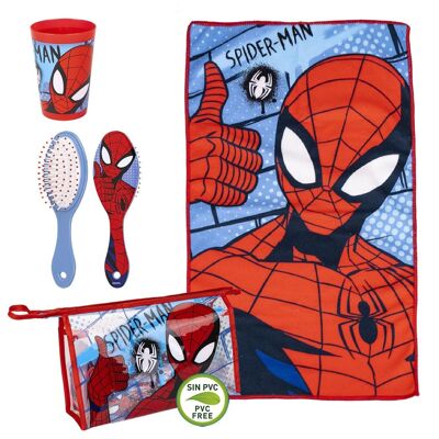 Trousse de toilette enfant avec accessoires Spiderman