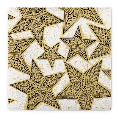 Christmas napkin Gitte in gold-black made of Linclass® Airlaid 40 x 40 cm, 50 pieces
