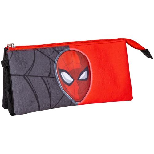 Estuche Spiderman - 3 compartimentos- Con cremallera