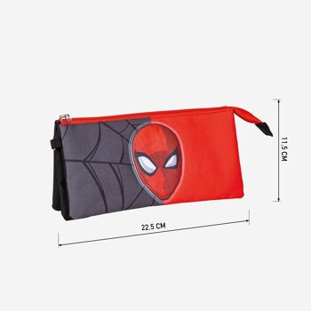Trousse Spiderman - 3 compartiments - Avec fermeture éclair 3