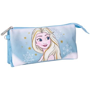 Trousse La Reine des Neiges - 3 compartiments - Avec fermeture éclair 1