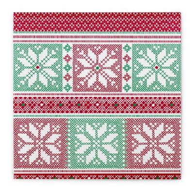 Christmas napkin Chriss in red-green made of Linclass® Airlaid 40 x 40 cm, 50 pieces