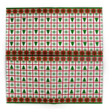 Serviette de Noël Klaus en rouge-vert en Linclass® Airlaid 40 x 40 cm, 50 pièces 4