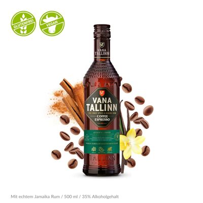 Vana Tallinn Coffee Espresso, vegano y sin gluten, 35%, 0,5 L