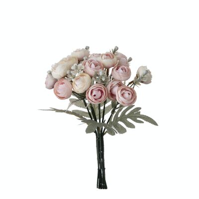 Bunch of ranunculus, 30cm - Peachy Pink