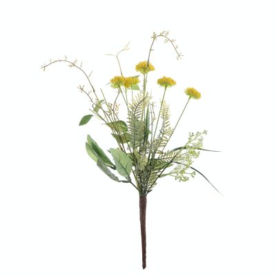 Bouquet de fleurs artificielles de clématite, longueur de la tige : 56 cm - Jaune