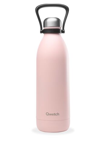 Bouteille thermos rose pastel avec anse - 1500 ml