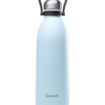Thermos bottle pastel light blue with handle - 1500 ml