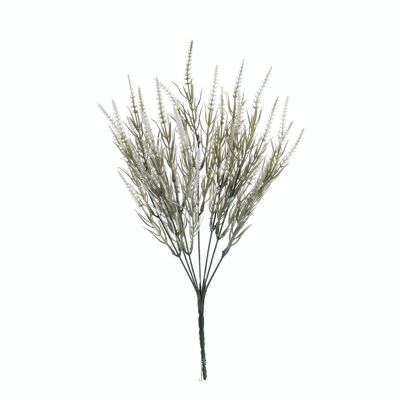Bouquet de fleurs artificielles lavande, longueur tige : 38cm - Blanc
