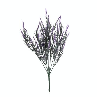 Bouquet de fleurs artificielles lavande, longueur tige : 38cm - Violet