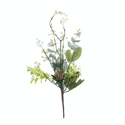 Bouquet di fiori artificiali di eucalipto, lunghezza dello stelo: 49,5 cm - Rosa