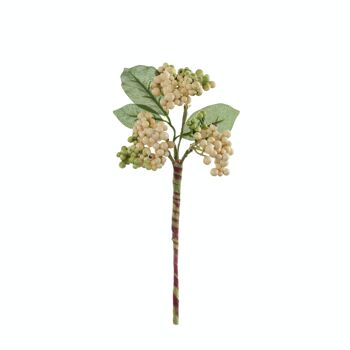 Branche de baie, longueur : 22cm - Blanc