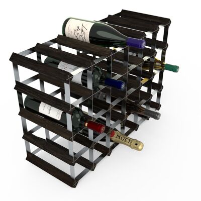 30 Bottle Wine Rack - Black Ash