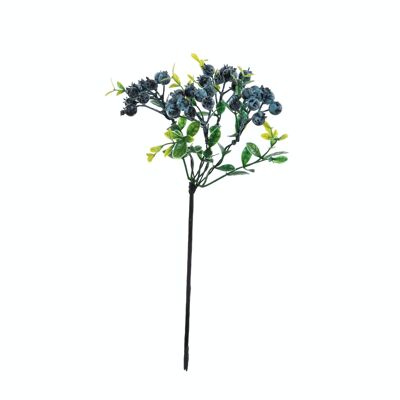 Berry branch, length: 28.5cm - Dark blue