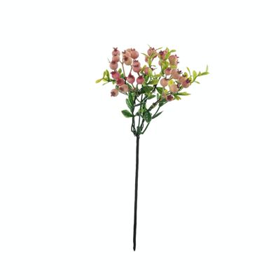 Branche de baie, longueur : 28,5 cm - Rose