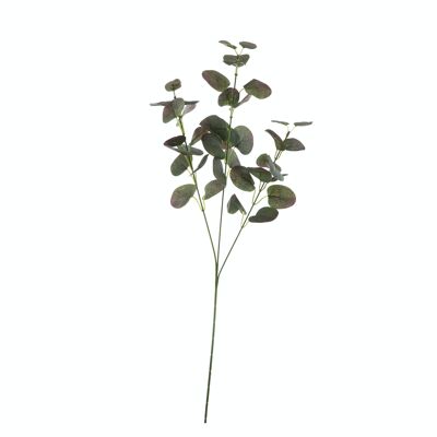 Rama de flor artificial, largo 68cm - verde burdeos