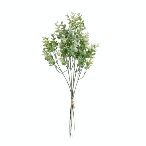 Artificial eucalyptus branch, 42cm long, 20cm wide - Light green