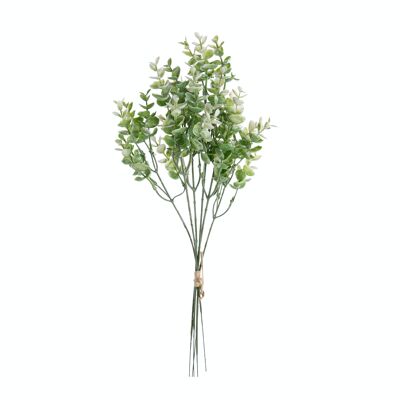 Artificial eucalyptus branch, 42cm long, 20cm wide - Light green