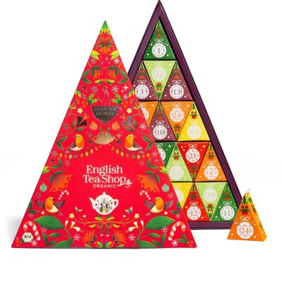 Tee Adventskalender "Mosaik", BIO, 25 Pyramidenbeutel