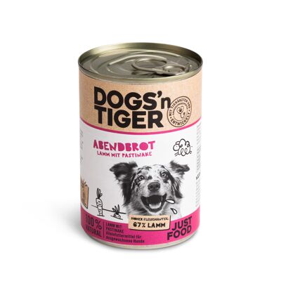 Abendbrot | Hunde Nassfutter mit Lamm, Pastinake und Gesund-Kräuterpaket