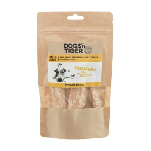 Päuschen | Hundesnack 100% gefriergetrocknetes Filet (Huhn) in Streifen