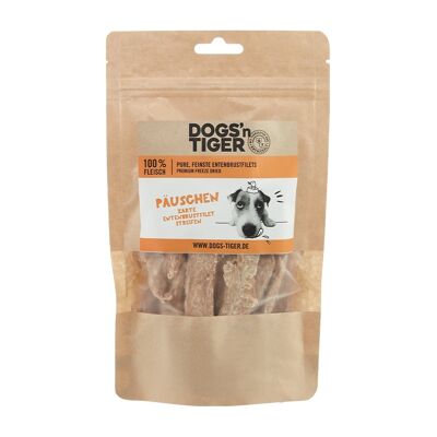 Päuschen | Hundesnack 100% gefriergetrocknetes Filet (Ente) in Streifen