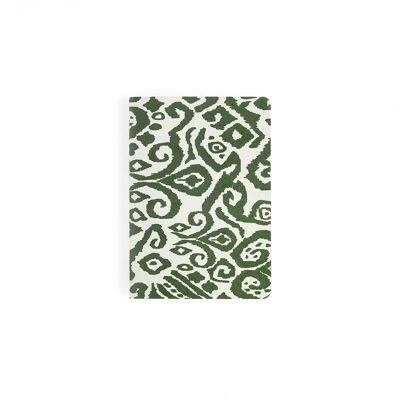 Green Ethnic A6 stitched notebook