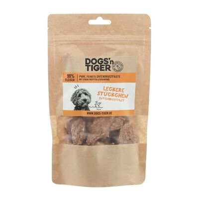 Delicious pieces | Dog snacks 99% freeze-dried fillet (duck) & 1% linseed oil