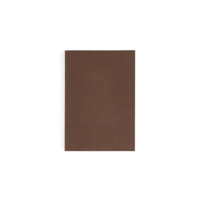 Cahier broché A6 en tissu marron