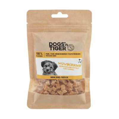 prodigio | Snack per cani 100% filetto (pollo) liofilizzato a cubetti