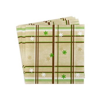 Serviette de Noël Tim en marron-vert en Linclass® Airlaid 40 x 40 cm, 50 pièces 3