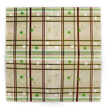 Serviette de Noël Tim en marron-vert en Linclass® Airlaid 40 x 40 cm, 50 pièces 4