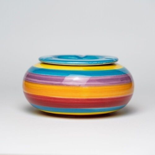 Cenicero de cerámica 15cm, antiolores / Multicolor - IRIS